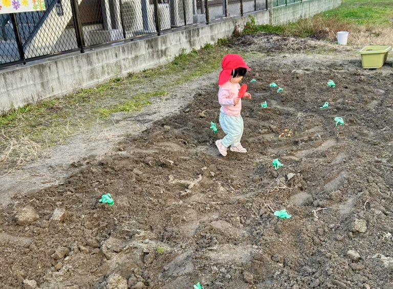 冬のおいしんぼ畑で。